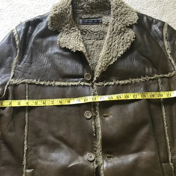 RUDSAK Men Brown distressed leather Jacket/Coat SZ L